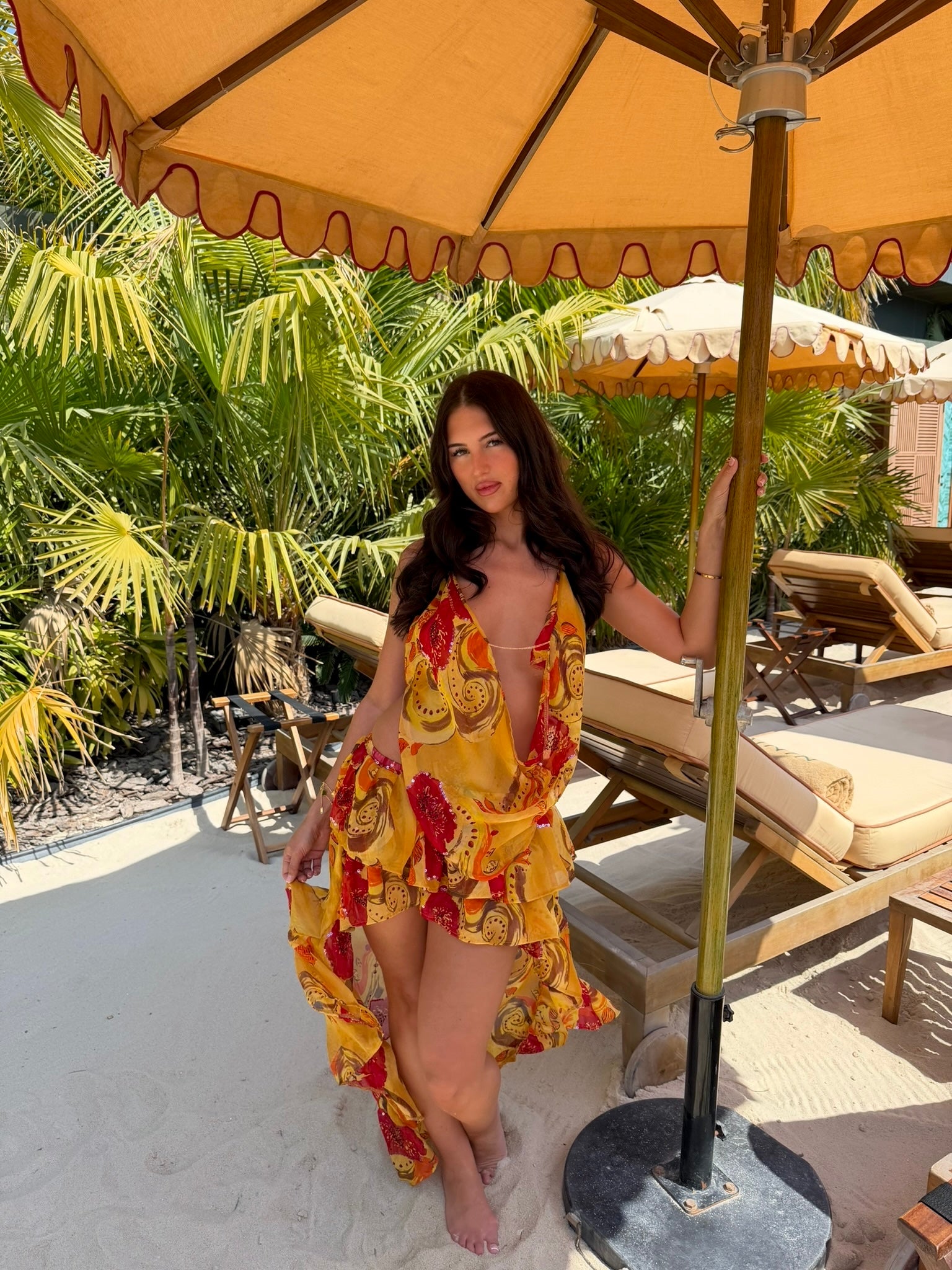 Dolly Skirt - Golden Hibiscus