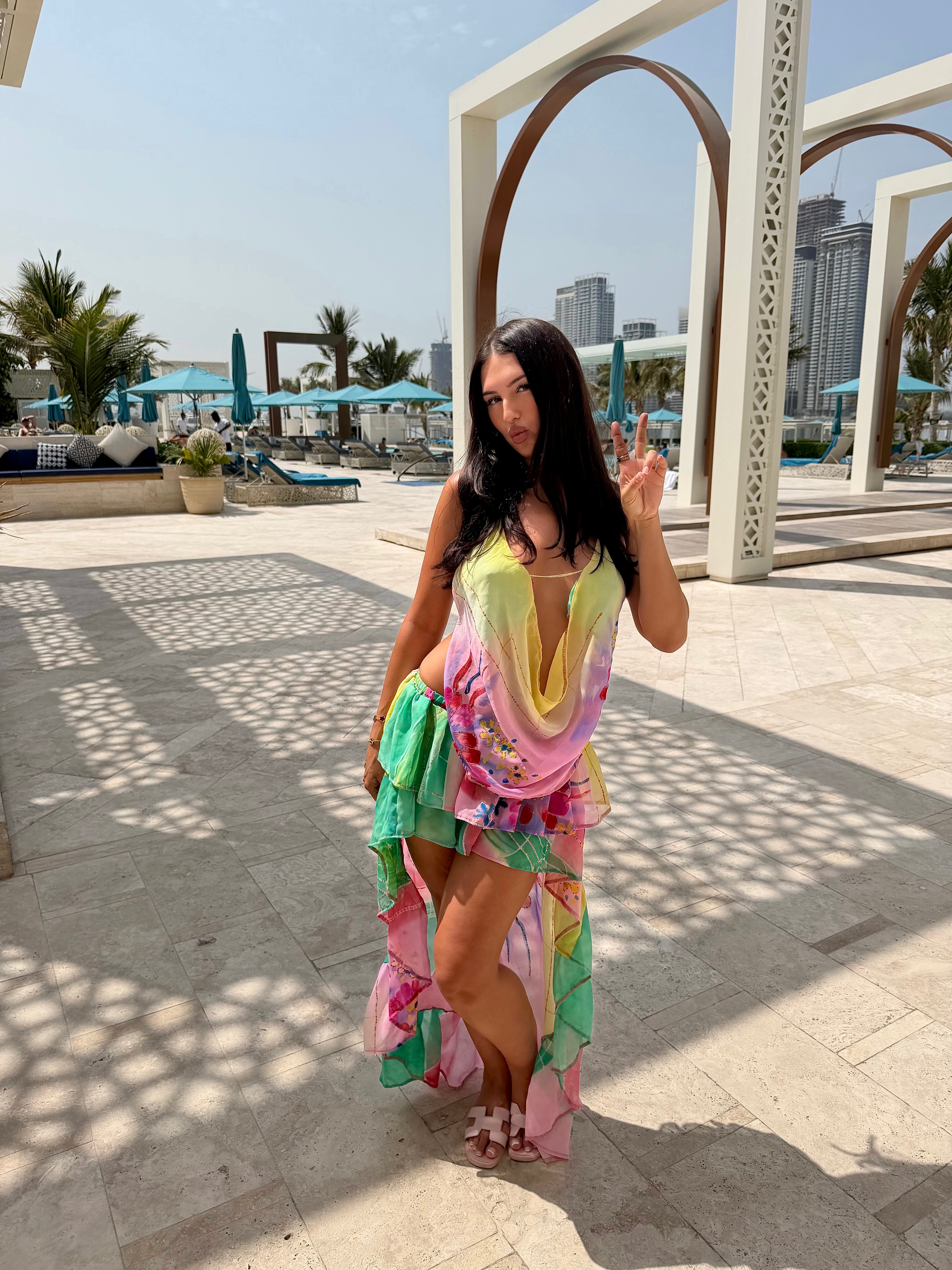 Dolly Chain Top - Blushing Petal