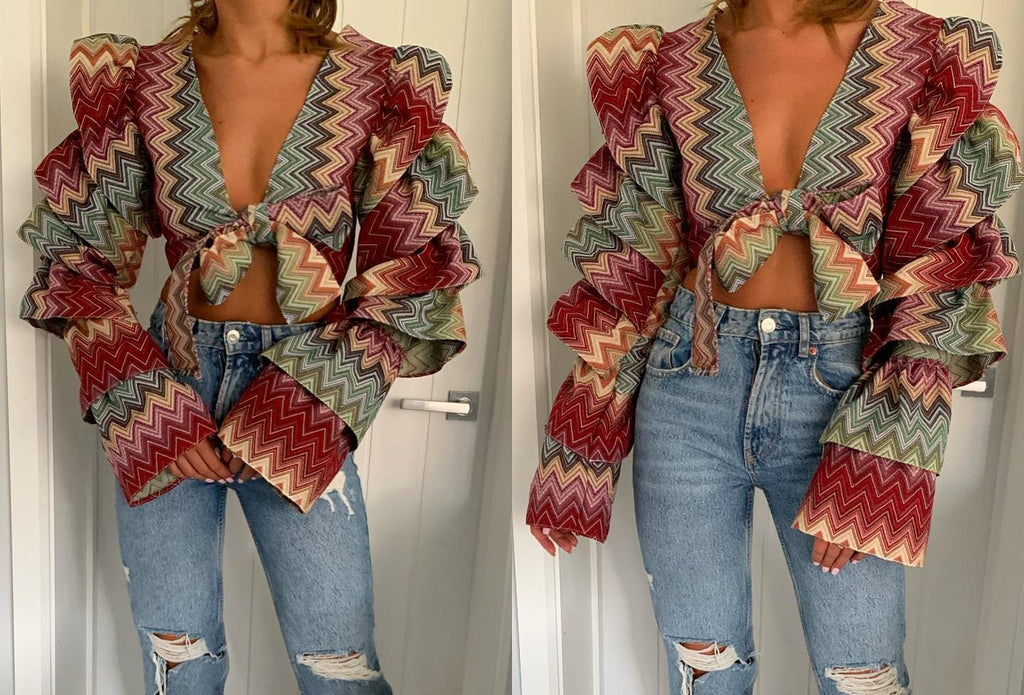 Missoni Ruffle Sleeve Top image 2