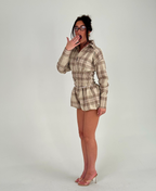 Cher Set - Beige Tartan image 1