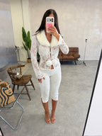 Lace Capris - Snow