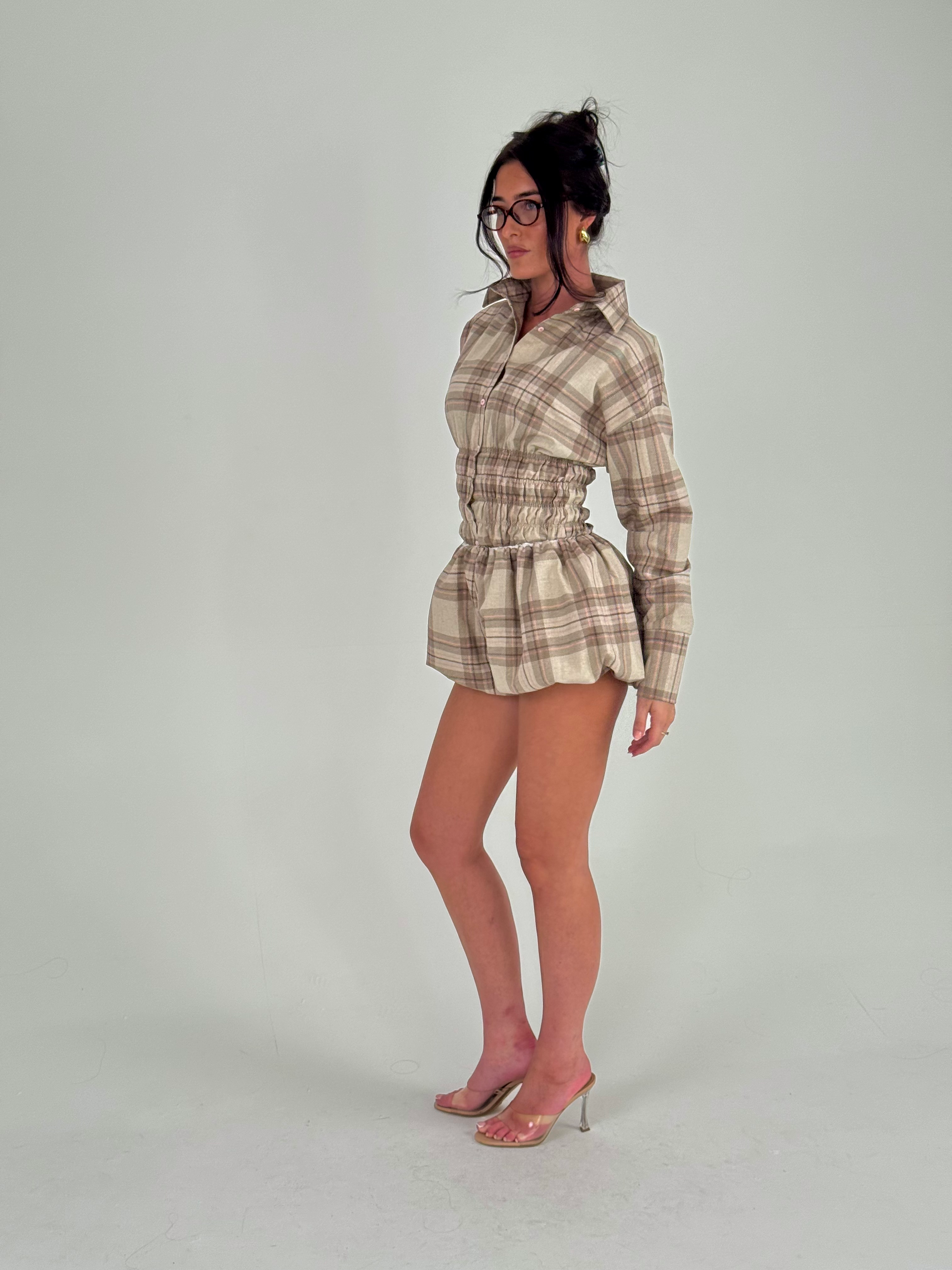 Cher Set - Beige Tartan image 2