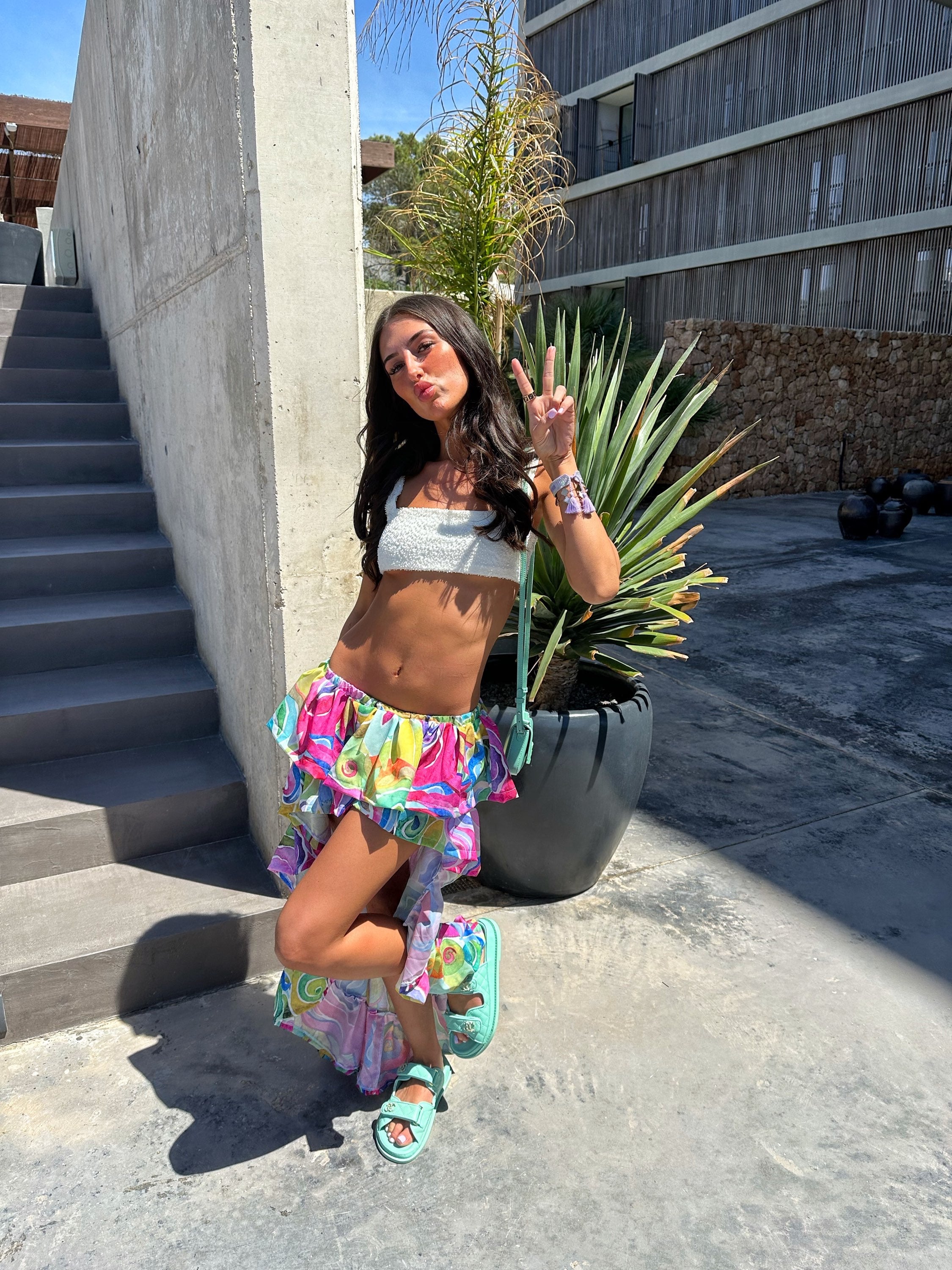 Dolly Skirt - Vibrant Swirls image 0